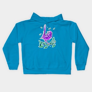 purple bird Kids Hoodie